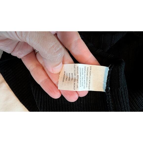 BP. Reagan Ribbed Crop Top Sweater Black NEW - Picture 5 of 6